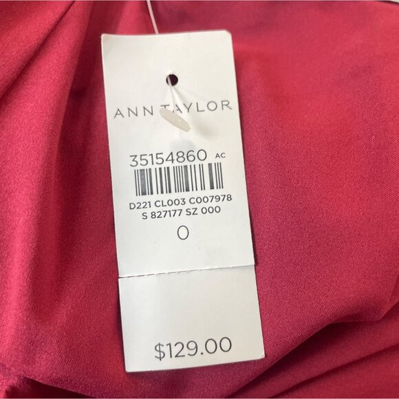 Ann Taylor Womens High Rise Wide Leg Red Pants Sz 0 - New - Picture 6 of 8